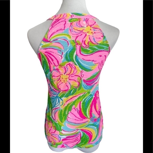 Lilly Pulitzer So A Peeling Elephant Print Arya Tank Top Size XS - Picture 3 of 8